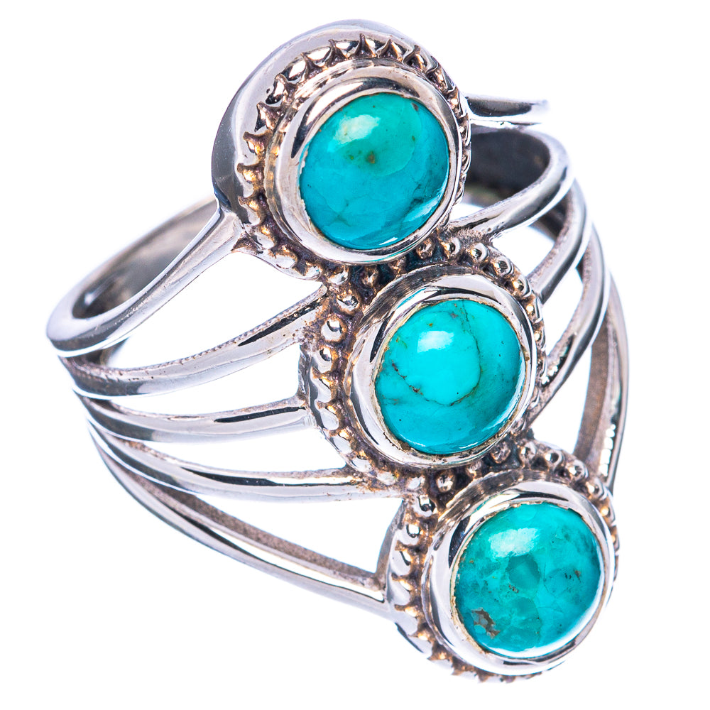Rare Arizona Turquoise Ring Size 7.5 (925 Sterling Silver) R2865