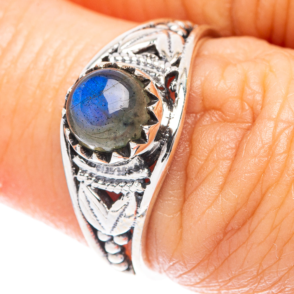 Labradorite Dainty Ring Size 6.5 (925 Sterling Silver) R5914