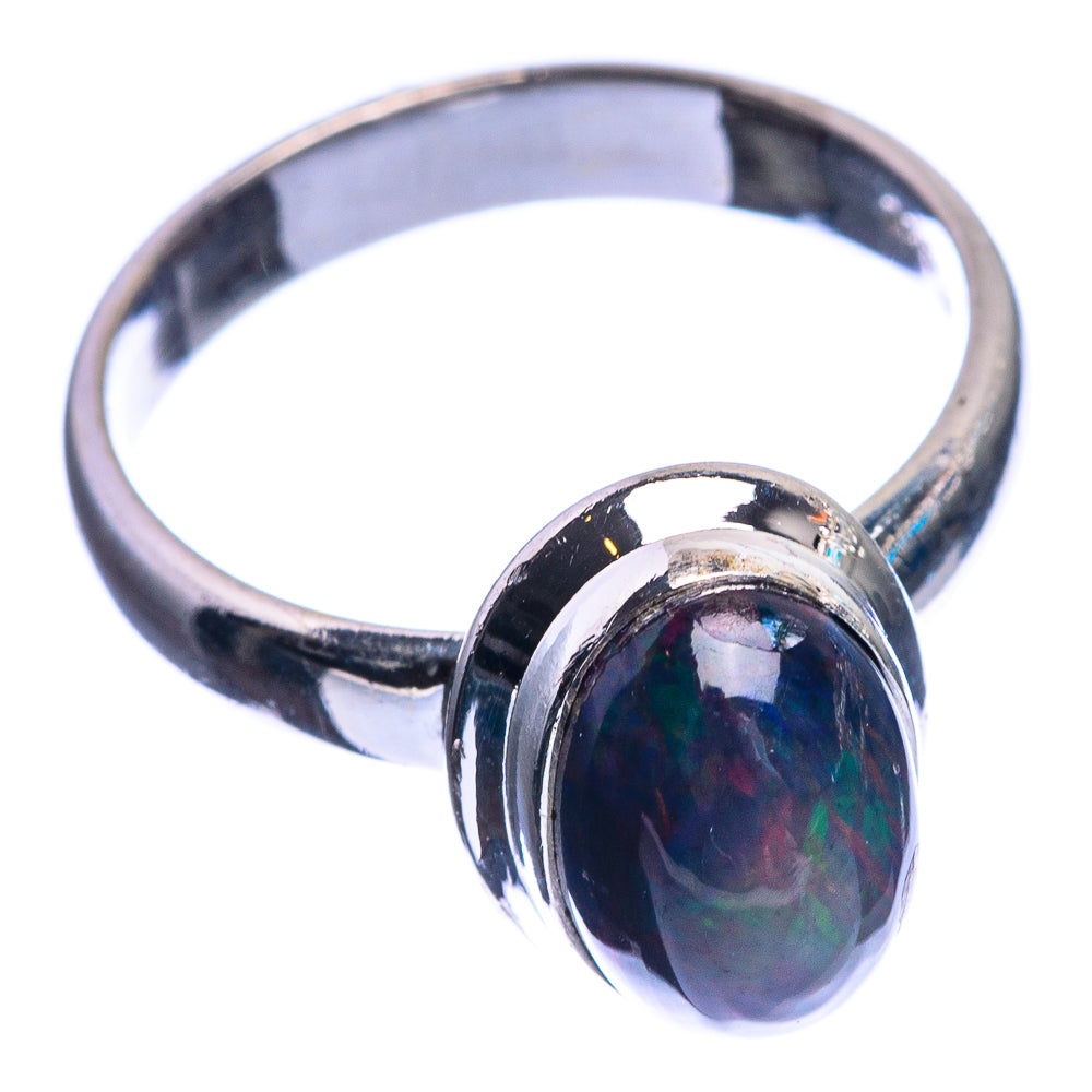 Black Opal Ring Size 7 (925 Sterling Silver) R144135