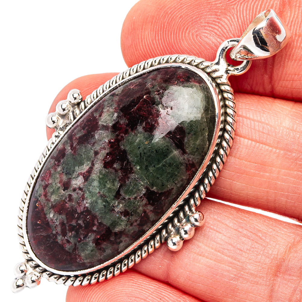 Premium Eudialyte Pendant 2 1/8" (.925 Sterling Silver)
