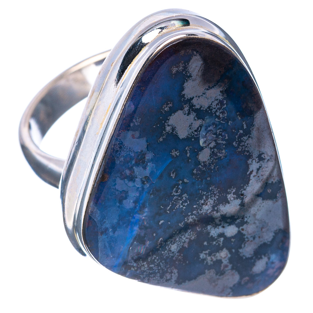 Premium Rare Boulder Opal Ring Size 8 (.925 Sterling Silver)