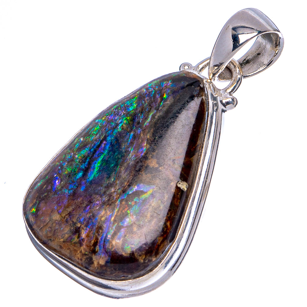 Rare Canadian Ammolite Pendant 1 3/8" (.925 Sterling Silver)