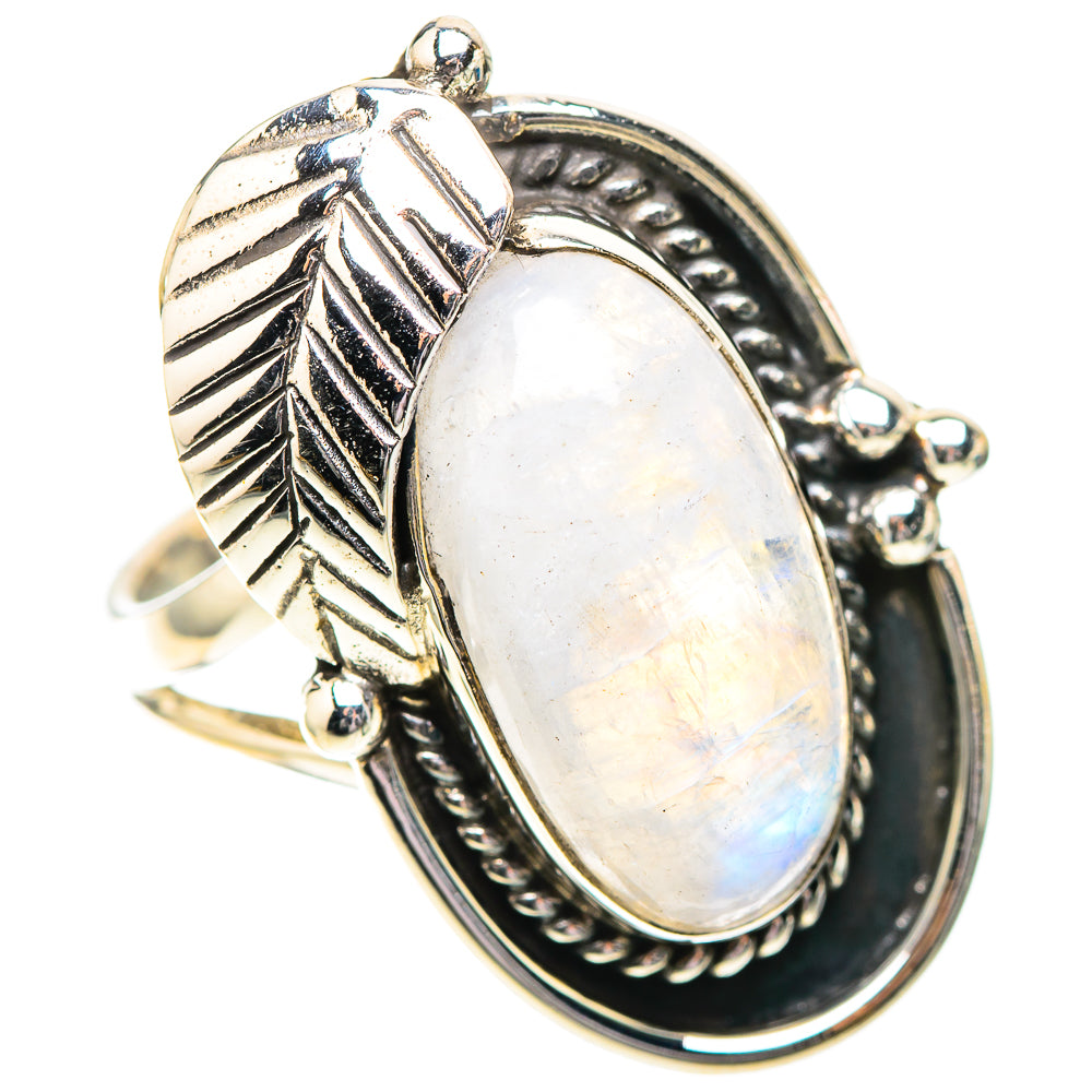 Rainbow Moonstone Ring Size 8.5 (925 Sterling Silver) RING138836