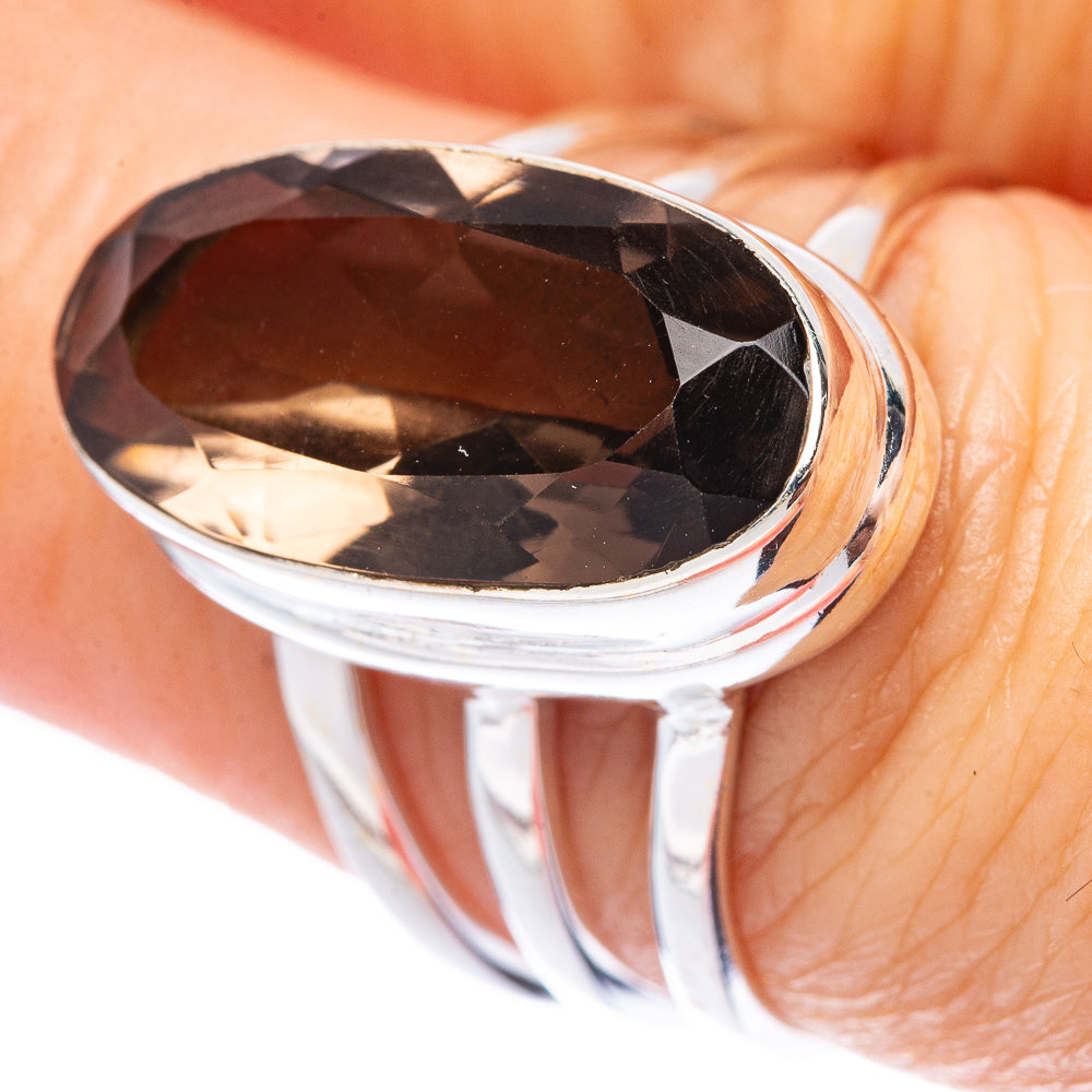 Smoky Quartz Ring Size 7 (925 Sterling Silver) R1705