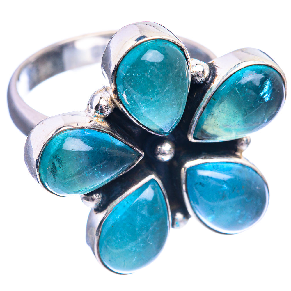 Blue Fluorite Ring Size 9 (925 Sterling Silver) R142276