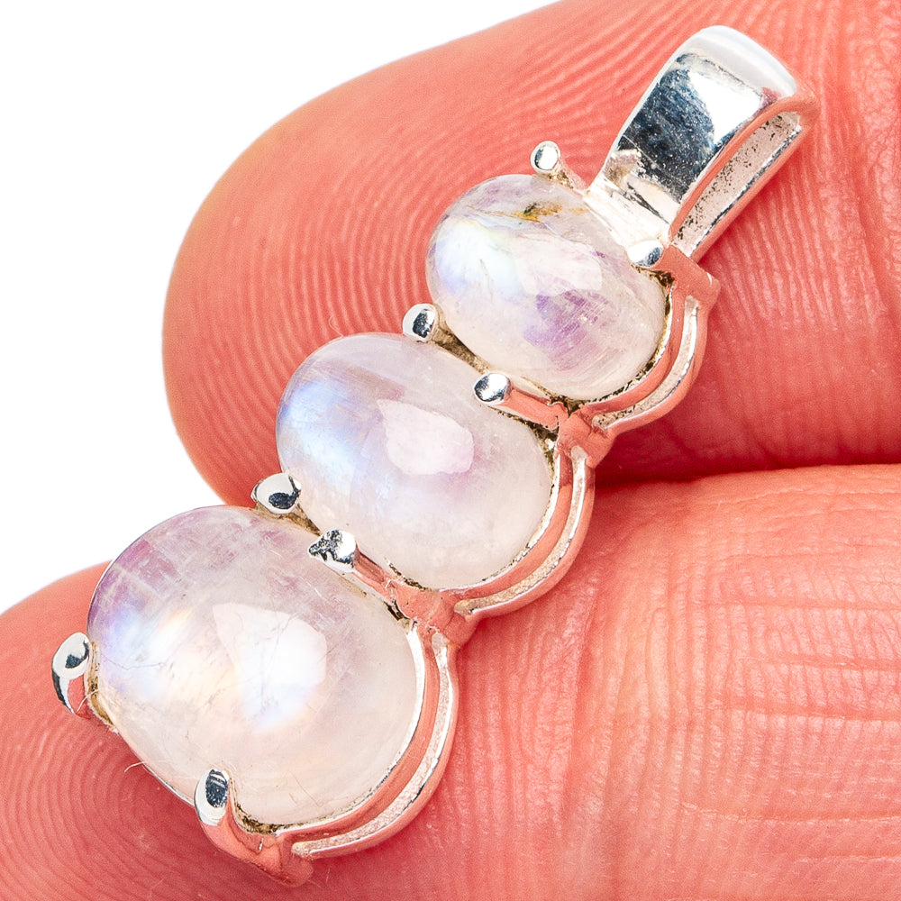 Rainbow Moonstone Pendant 1" (925 Sterling Silver) P45529
