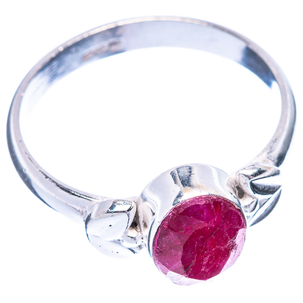 Red Sillimnate Ring Size 7 (925 Sterling Silver) R5595