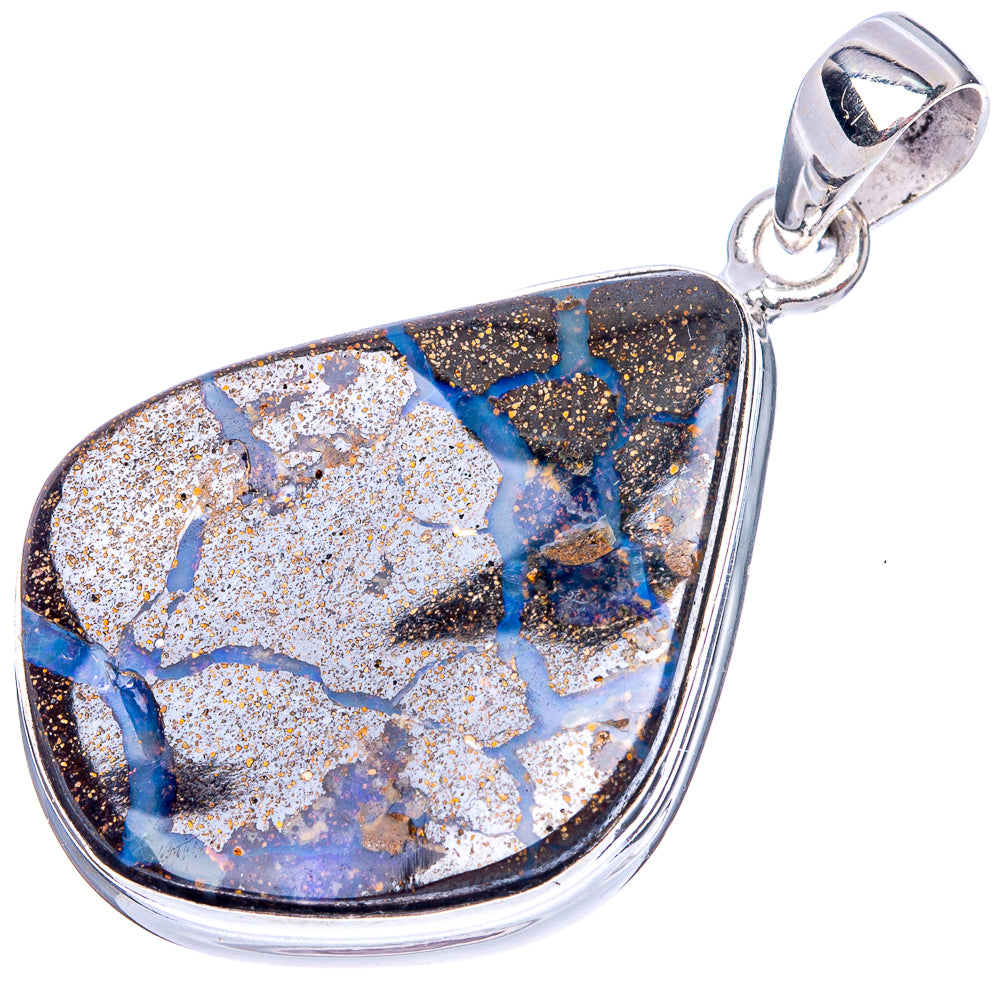 Rare Boulder Opal Pendant 1 5/8" (925 Sterling Silver) P41975