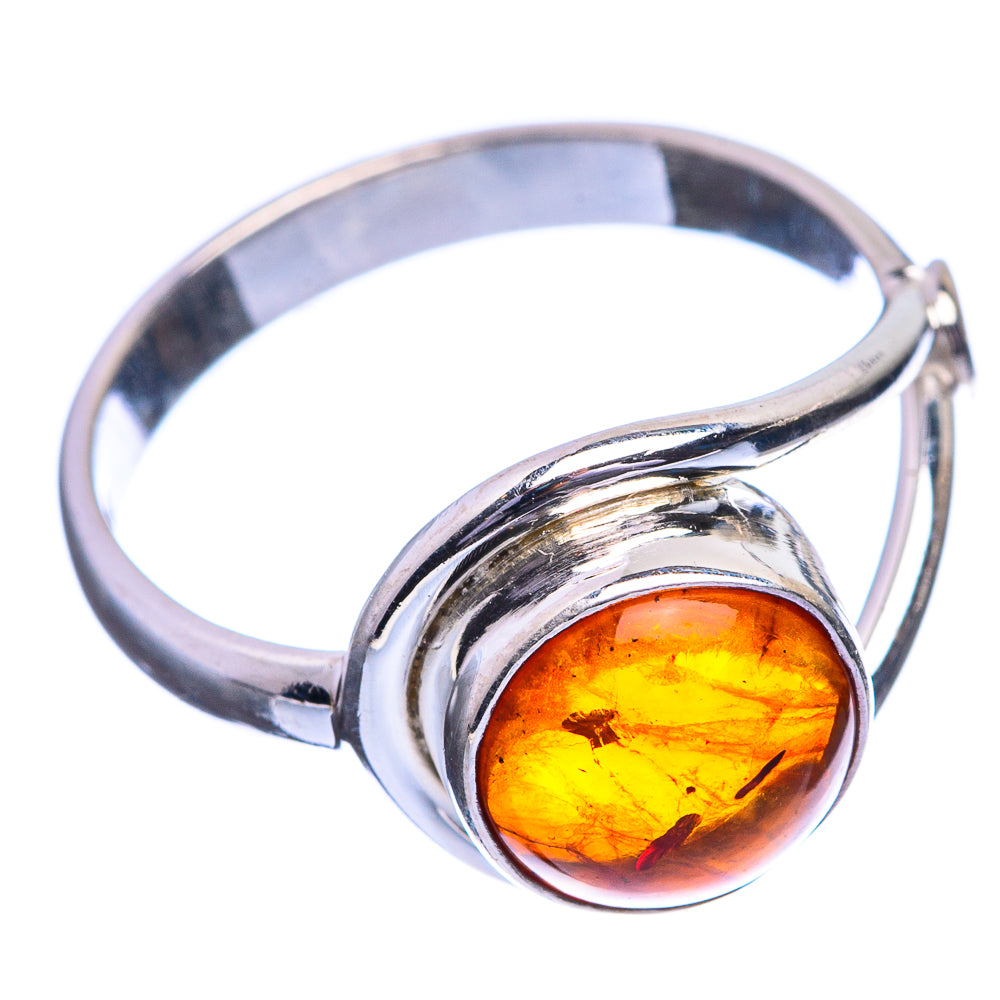 Baltic Amber Ring Size 6 (925 Sterling Silver) R143094