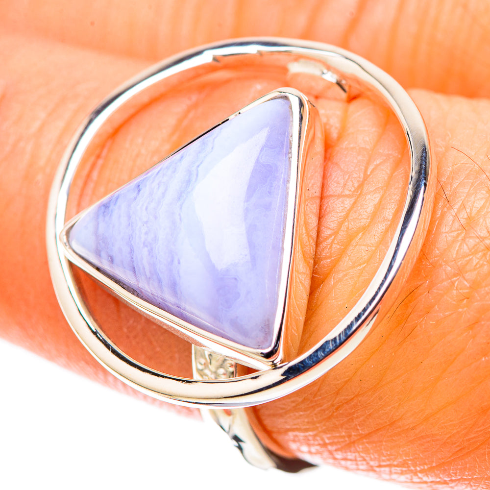 Premium Blue Lace Agate Ring Size 7.25 (925 Sterling Silver) RING138131