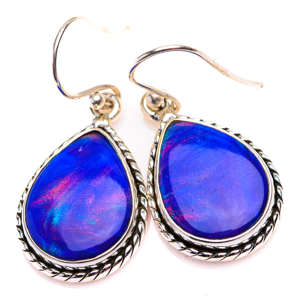 Aura Opal Earrings 1 3/8" (925 Sterling Silver) EARR432184