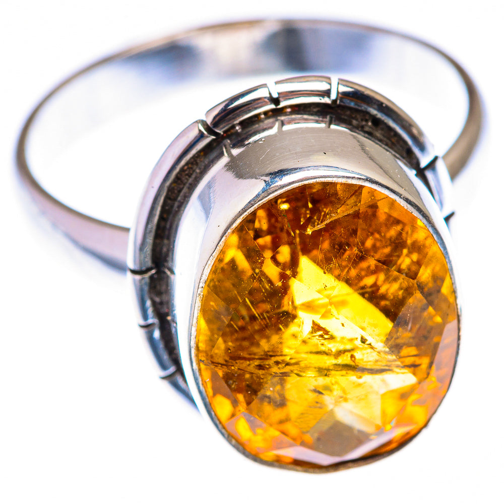 Faceted Citrine Ring Size 10.25 (925 Sterling Silver) RING139883