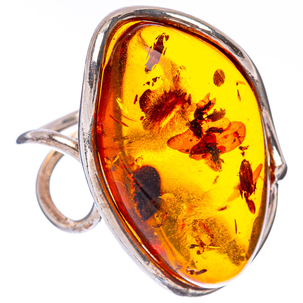 Baltic Amber Ring Size 8.5 (925 Sterling Silver) R1905