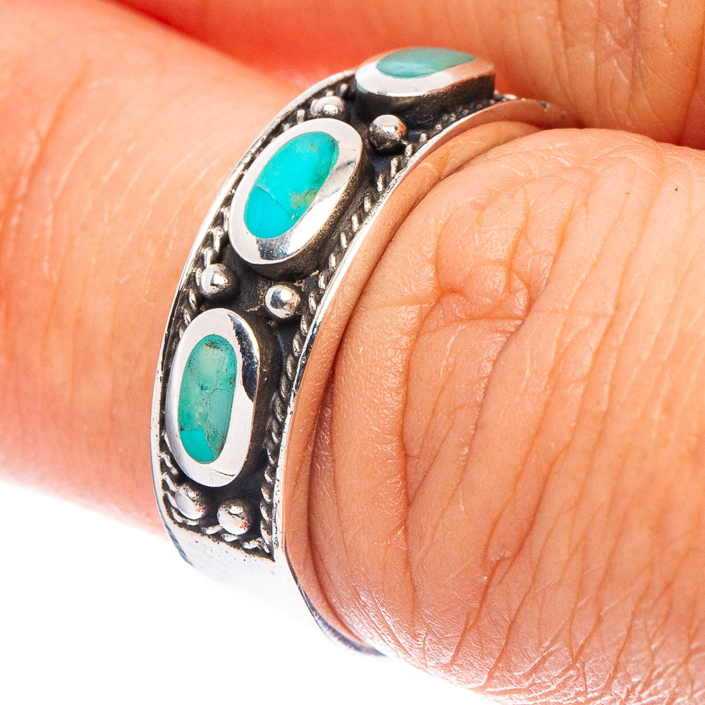 Rare Arizona Turquoise Ring Size 6.5 (925 Sterling Silver) R7278