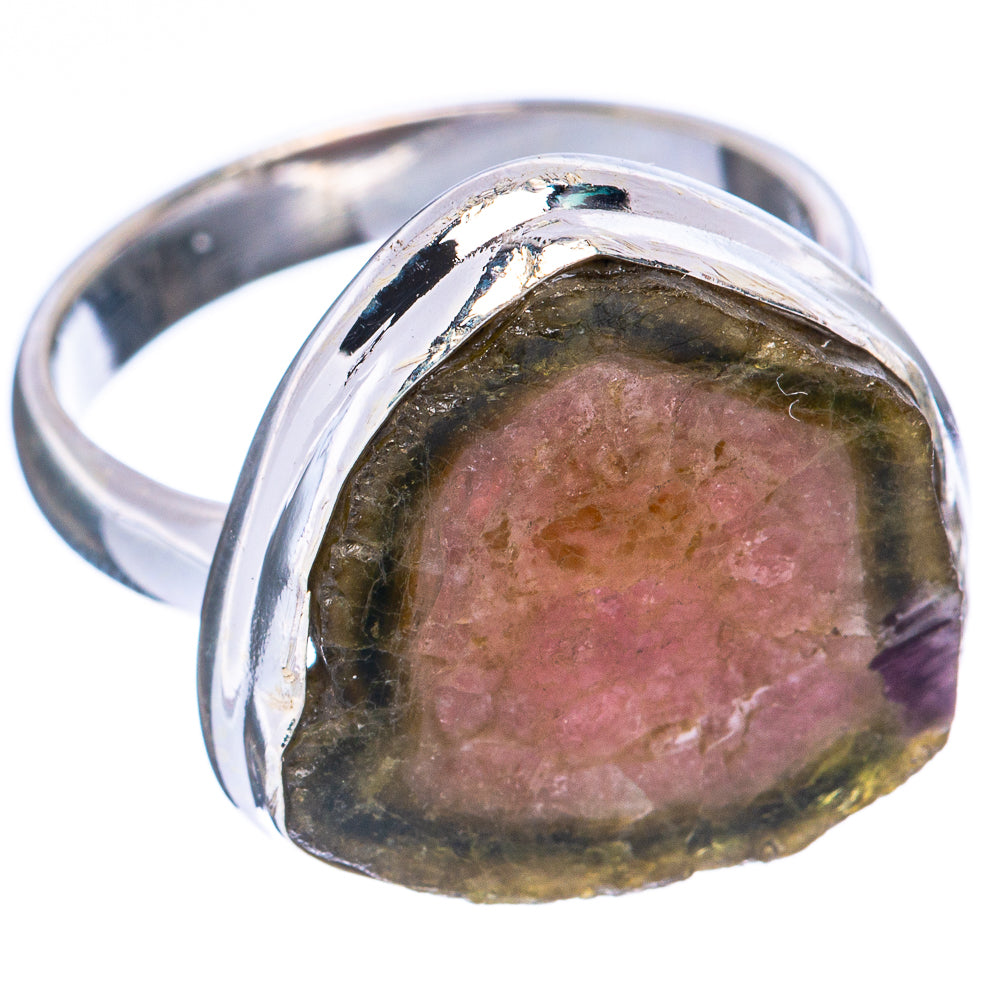 Rare Watermelon Tourmaline Ring Size 7 (925 Sterling Silver) R2128