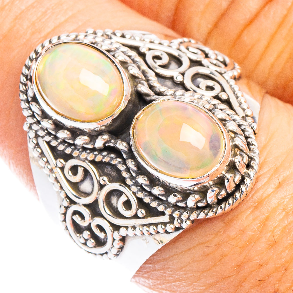 Rare Ethiopian Opal Ring Size 8.5 (925 Sterling Silver) R6728