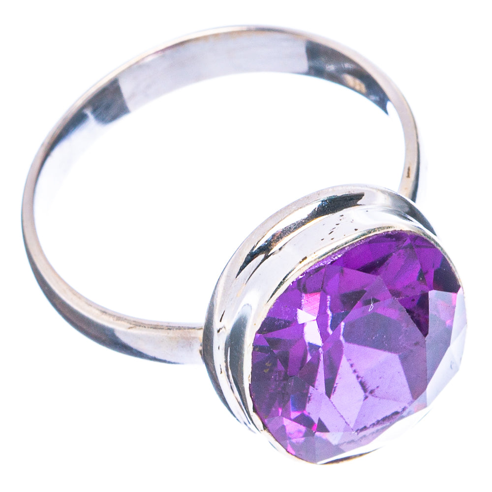 Lab Created Faceted Alexandrite Ring Size 8.75 (.925 Sterling Silver)