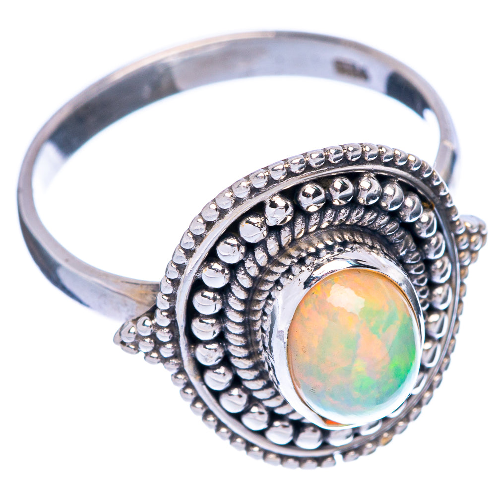 Rare Natural Ethiopian Opal Ring Size 7.5 (925 Sterling Silver) R145610