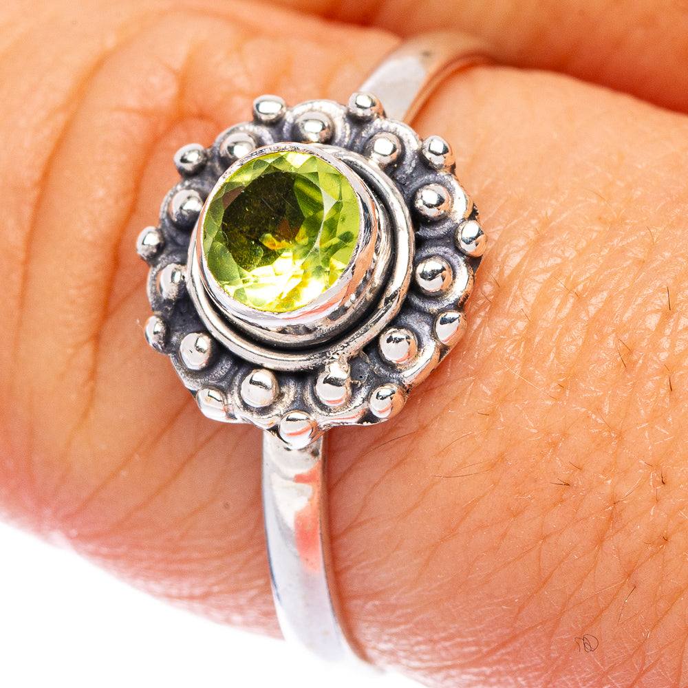 Peridot Dainty Ring Size 8.75 (925 Sterling Silver) R145769