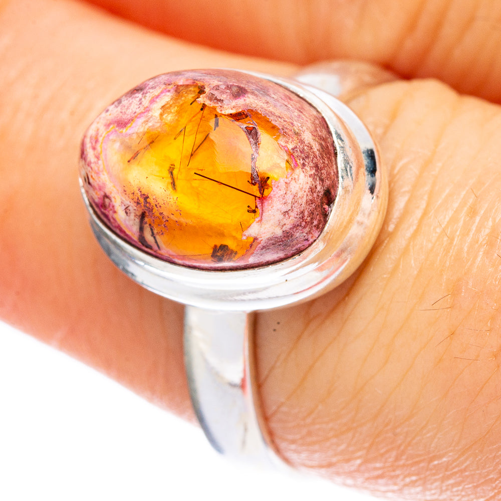 Mexican Fire Opal Ring Size 7.75 (925 Sterling Silver) R2365