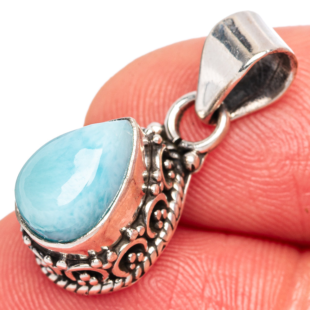 Larimar Pendants 7/8" (925 Sterling Silver) P42306