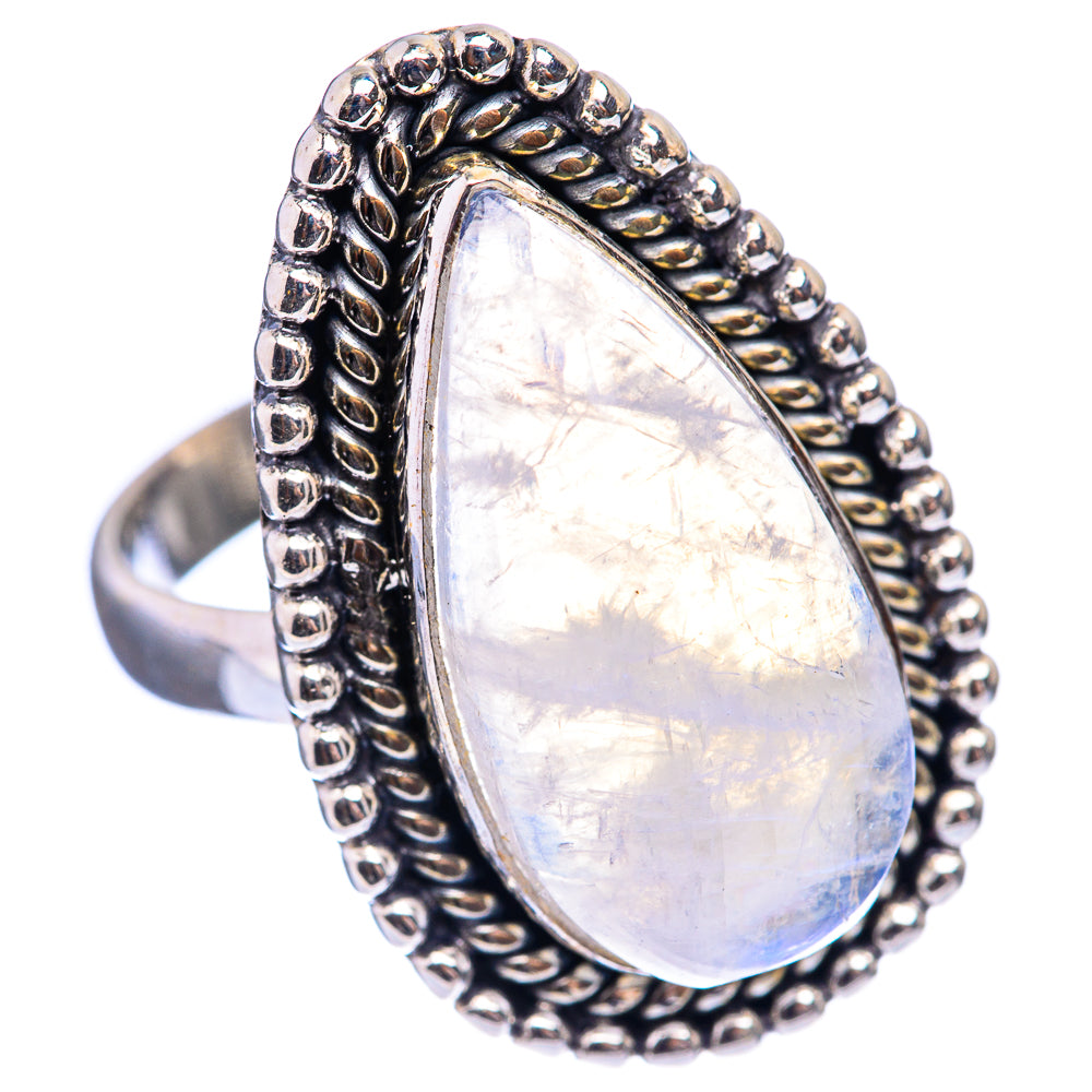 Rainbow Moonstone Ring Size 8.25 (925 Sterling Silver) R142819