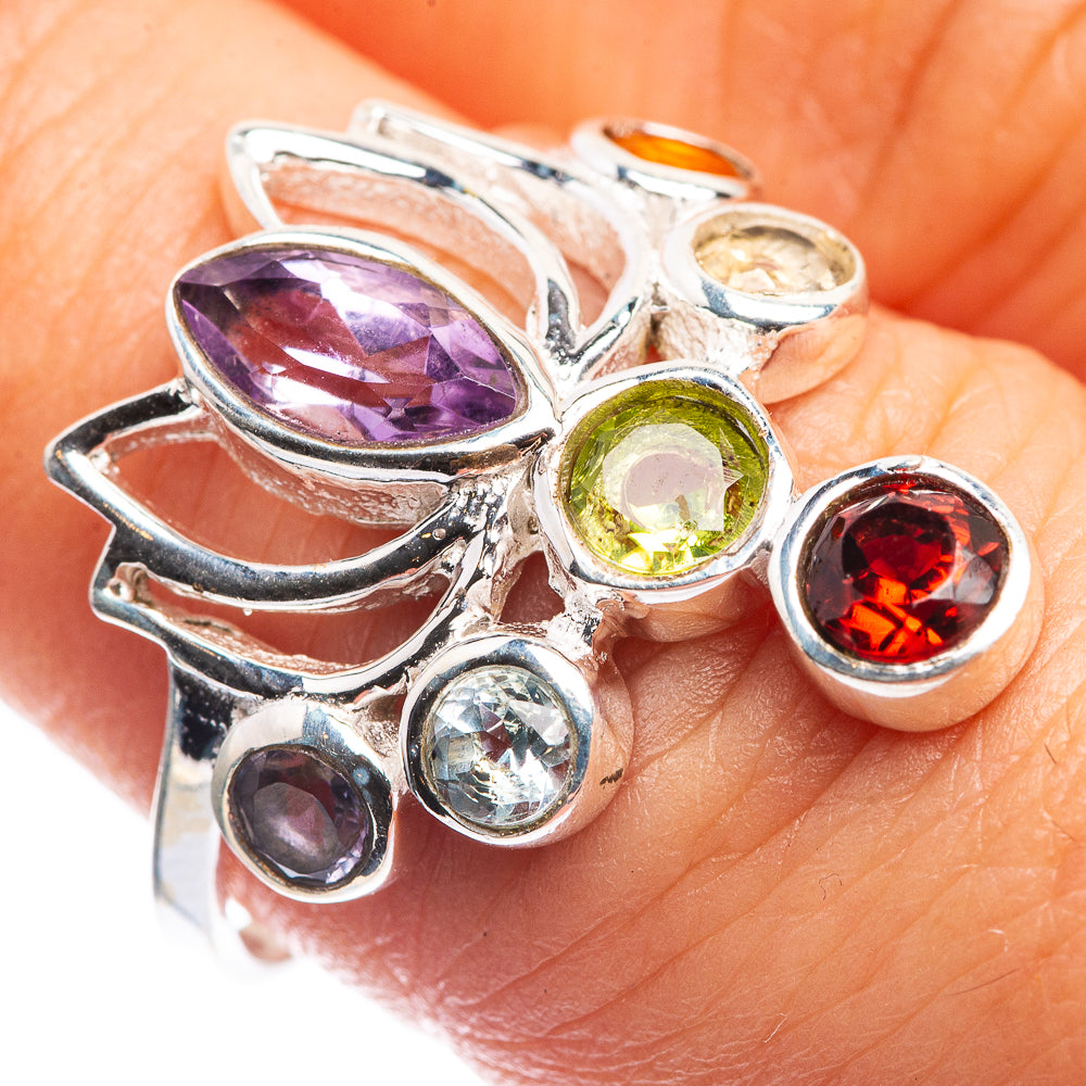 Chakra Lotus Dainty Ring Size 7 (925 Sterling Silver) R142588