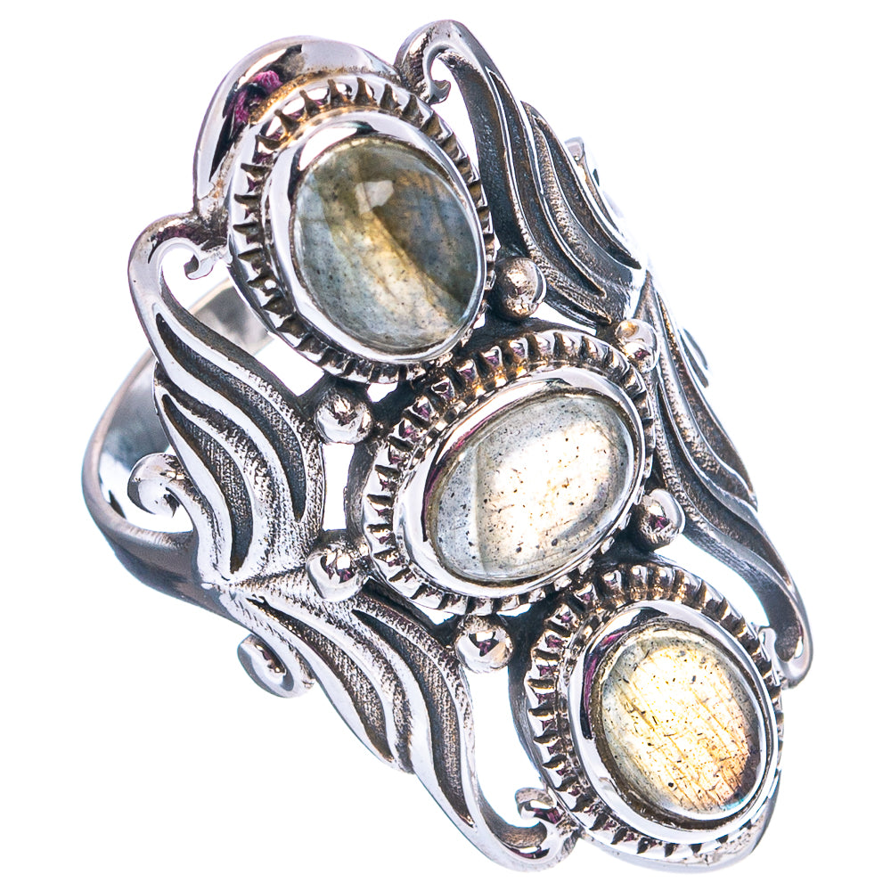 Labradorite Ring Size 6.75 (.925 Sterling Silver)