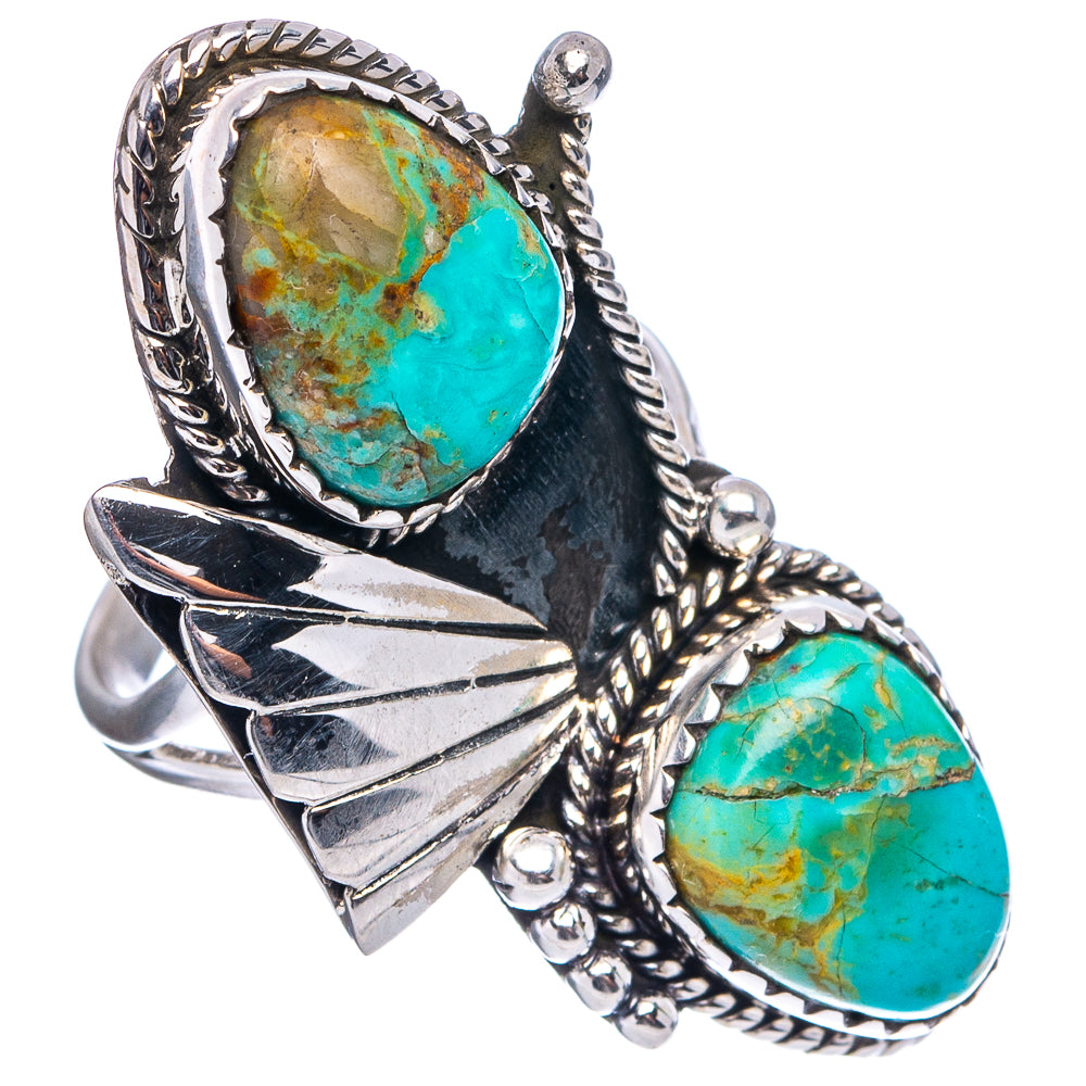 Native Style Mohave Turquoise Ring Size 6 (.925 Sterling Silver)