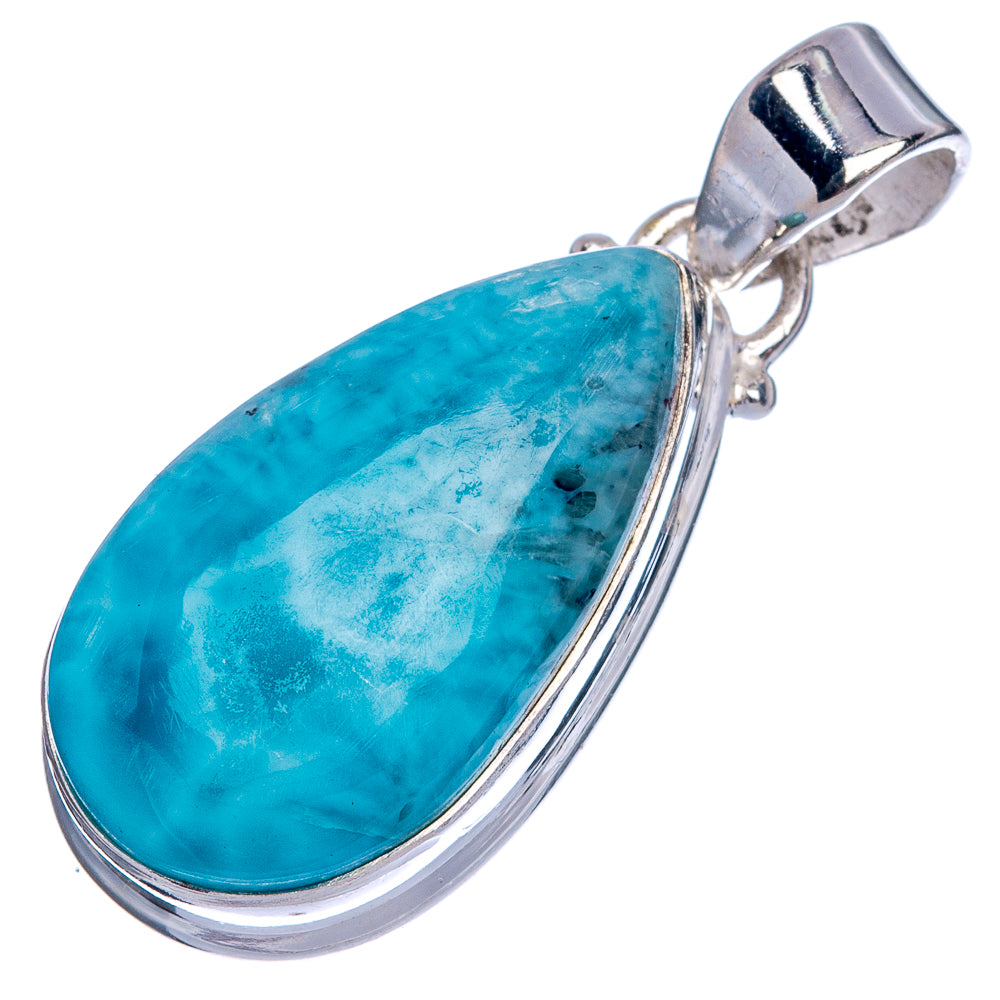 Larimar Pendant 1 3/8" (925 Sterling Silver) P40246