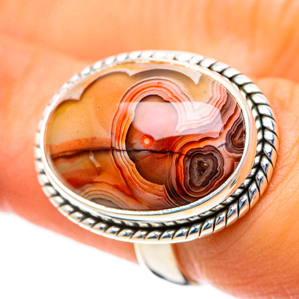 Crazy Lace Agate Ring Size 6.25 (925 Sterling Silver) RING139236
