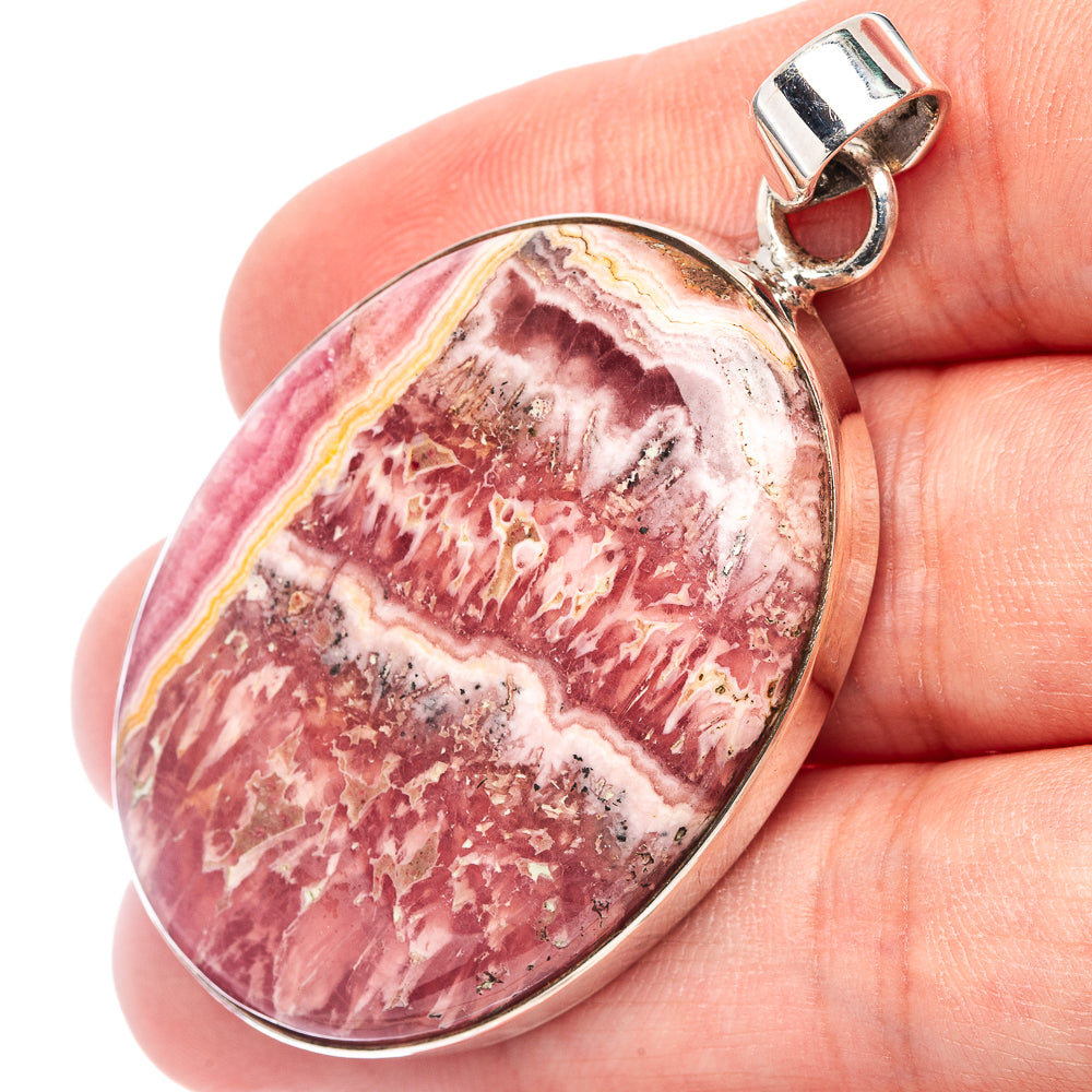 Premium Rhodochrosite Pendant 2 1/8" (.925 Sterling Silver)