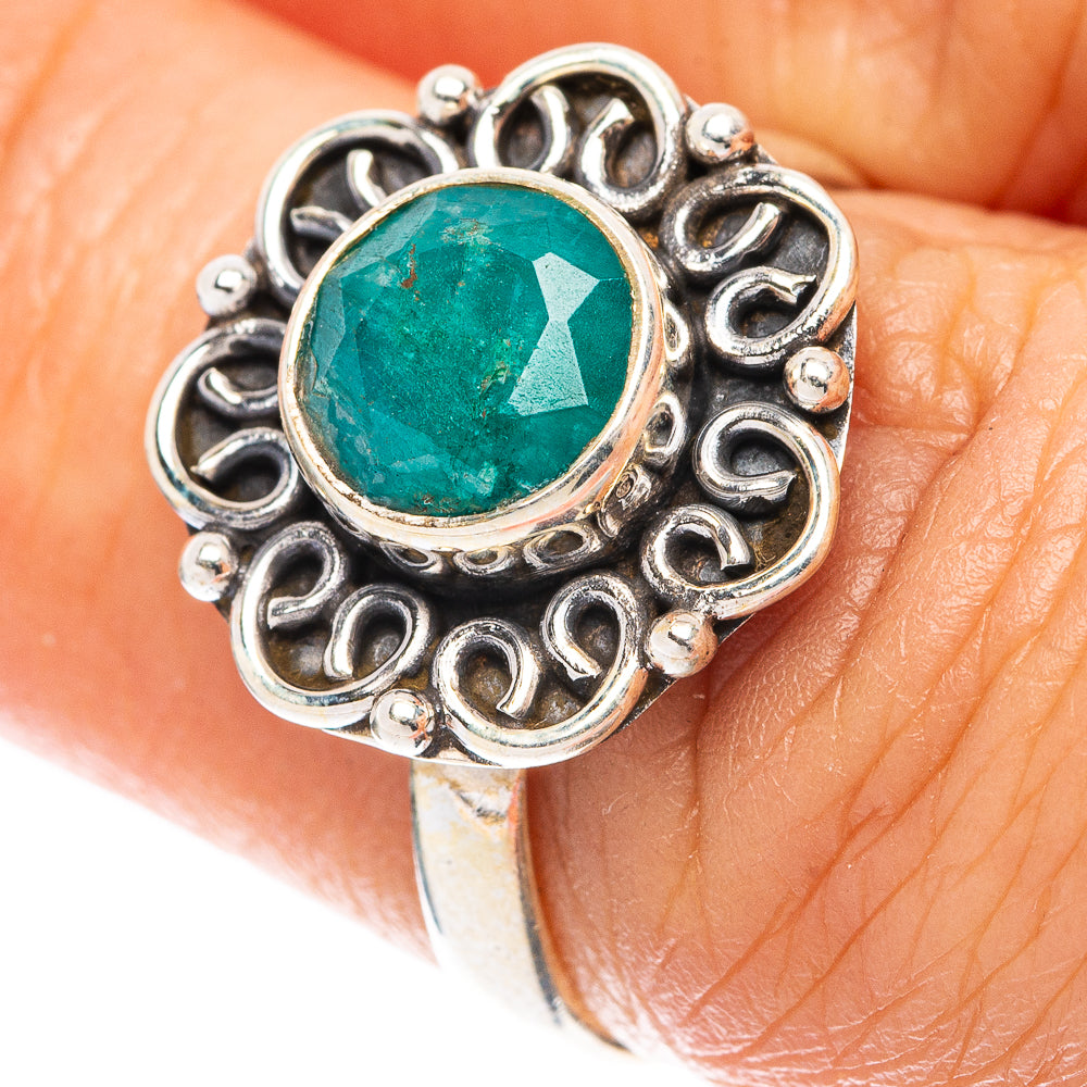 Green Sillimanite Ring Size 6.5 (925 Sterling Silver) R5654