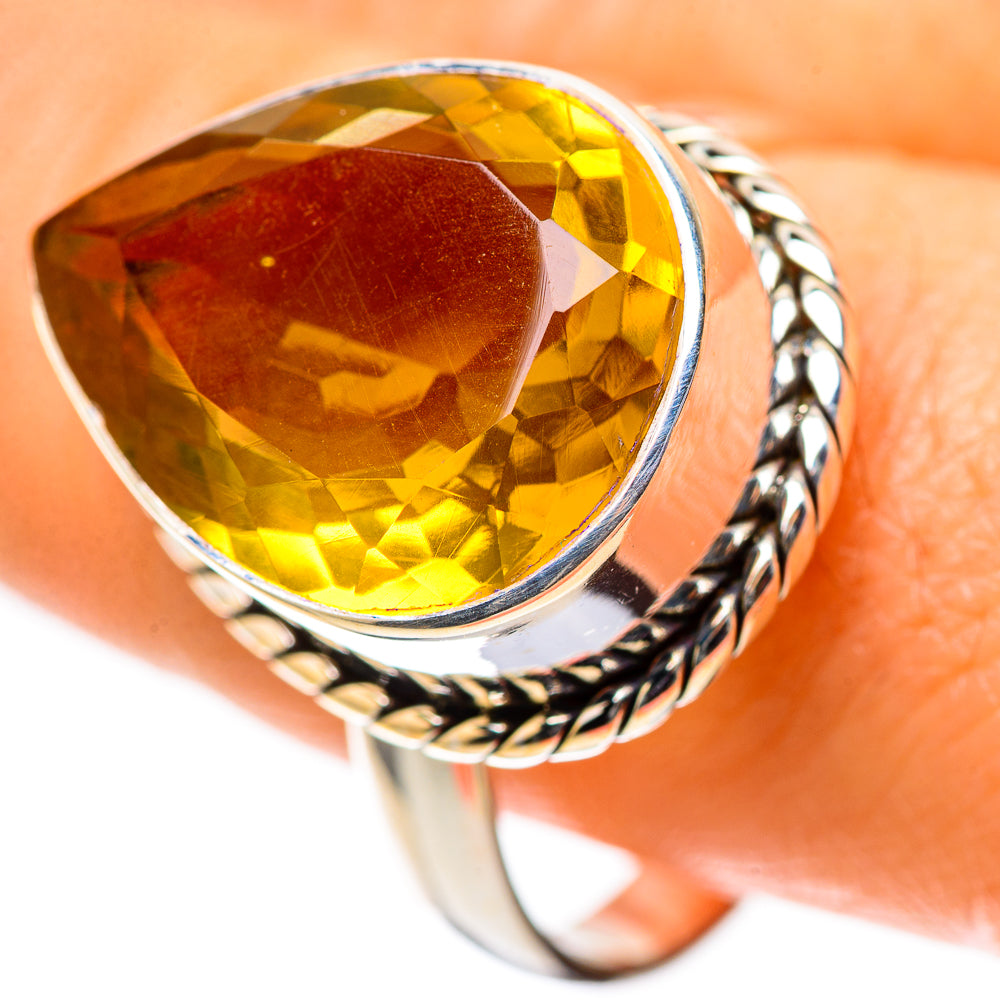 Faceted Citrine 925 Sterling Silver Ring Size 10.75 (925 Sterling Silver) RING139588