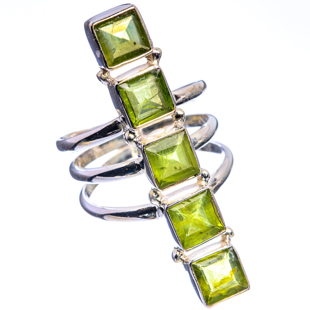 Large Peridot Ring Size 8.25 (925 Sterling Silver) R142496