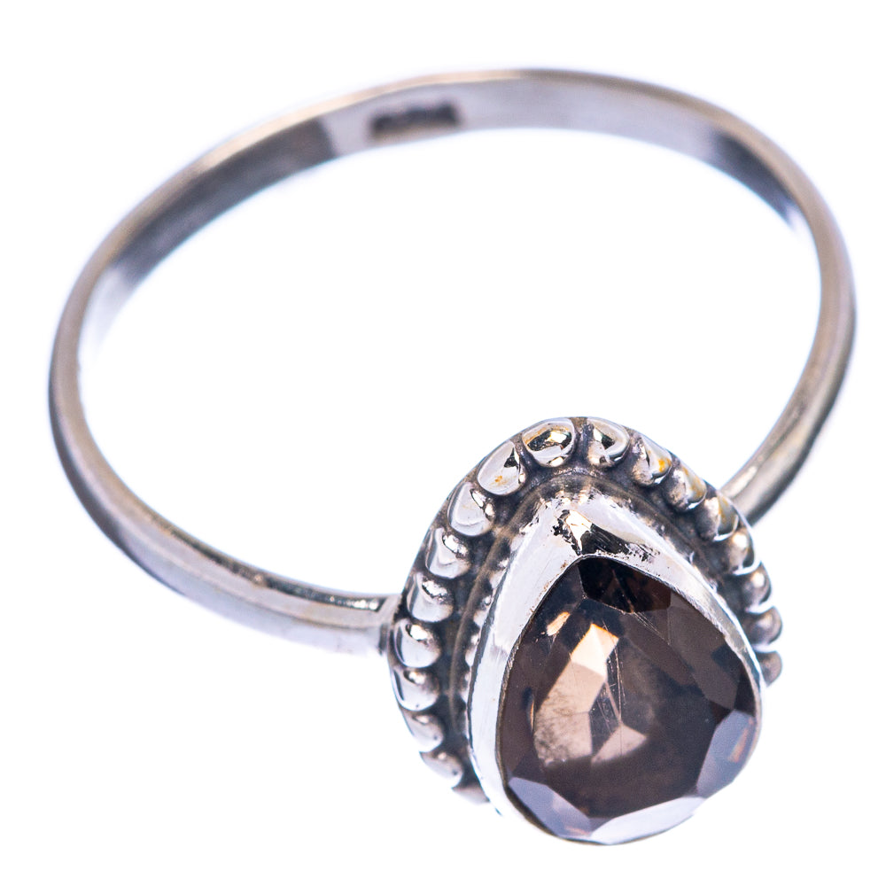 Smoky Quartz Dainty Ring Size 6.75 (925 Sterling Silver) R145721