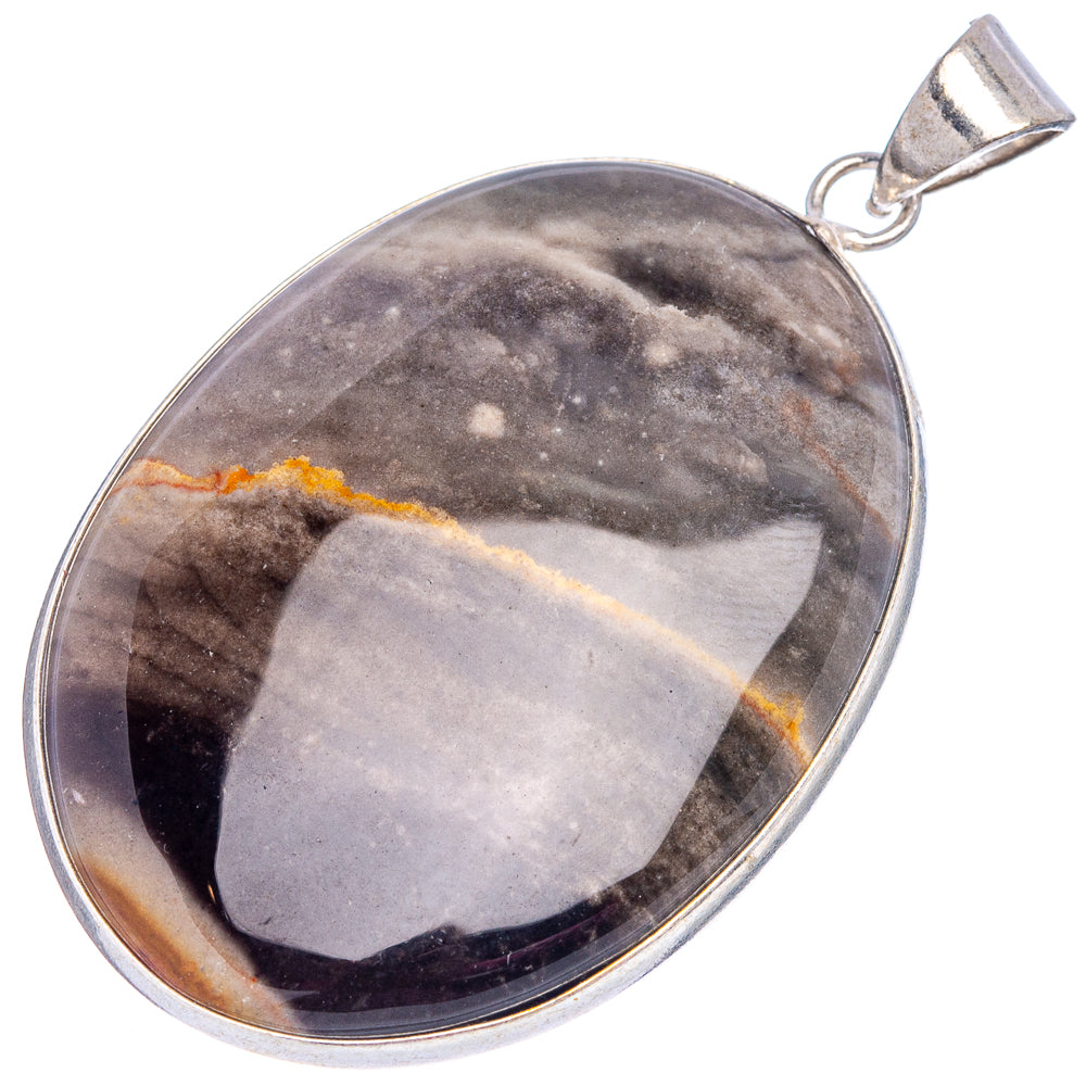 Galaxy Jasper Pendant 2 1/8" (Silver Plated)
