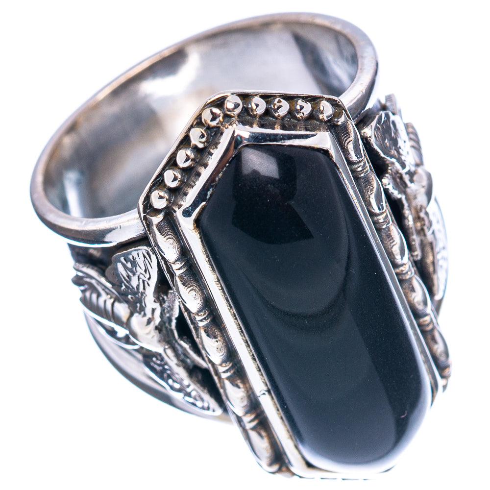 Premium Black Onyx Ring Size 7.25 (.925 Sterling Silver)