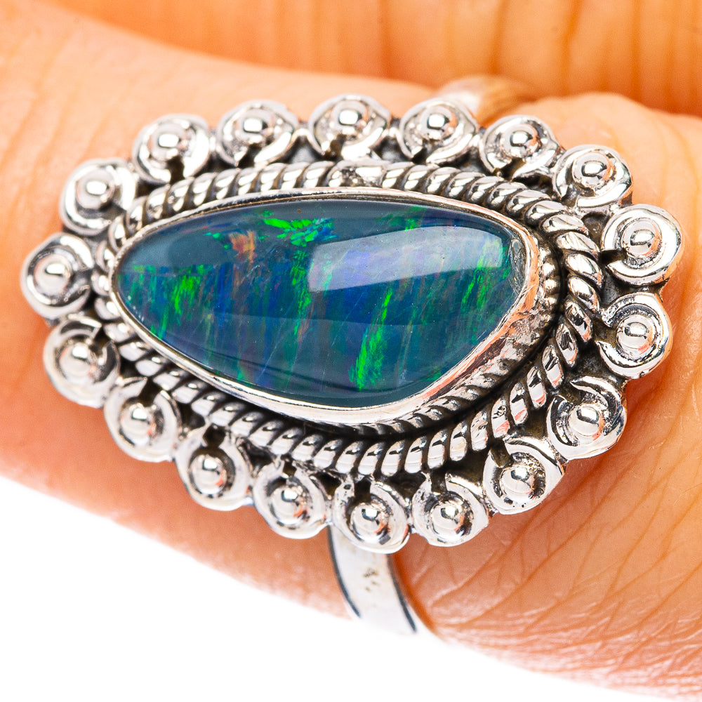 Rare Triplet Opal Ring Size 7 (925 Sterling Silver) R4398