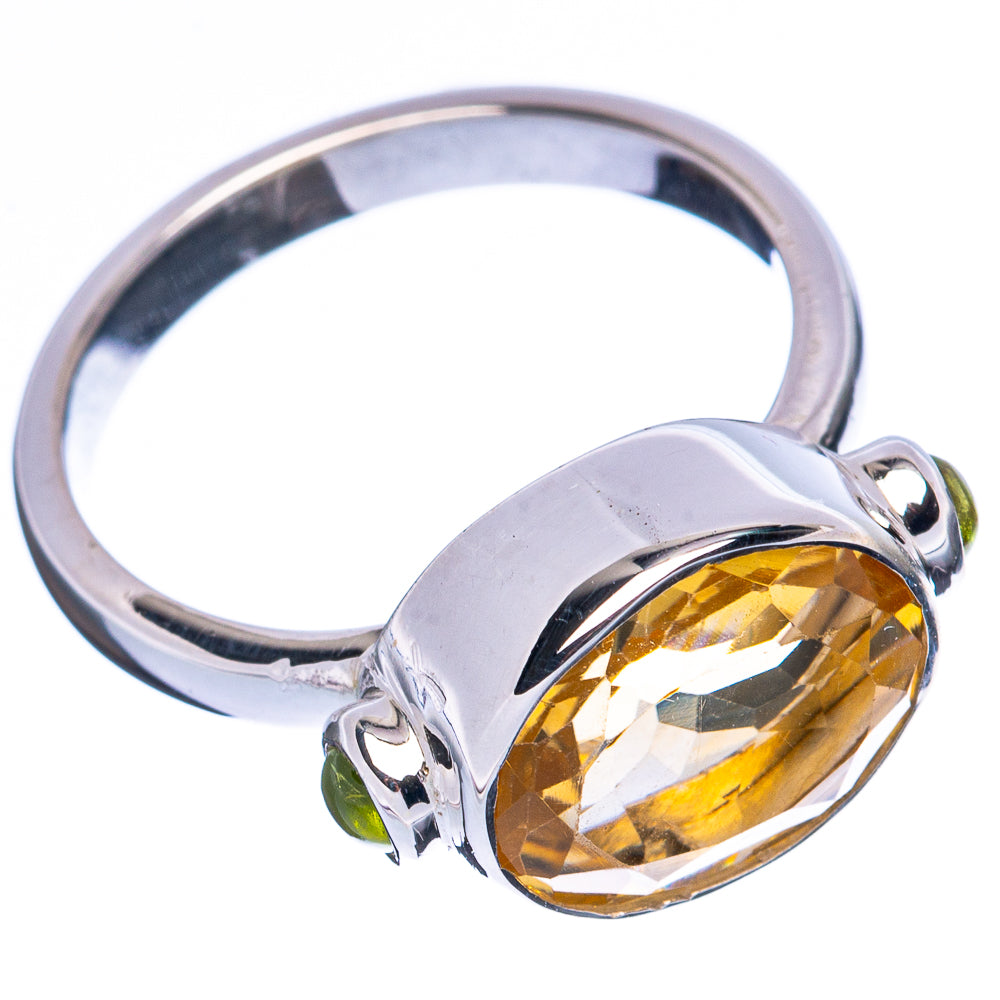 Asc Premium Faceted Citrine Ring Size 6 (925 Sterling Silver) R3458