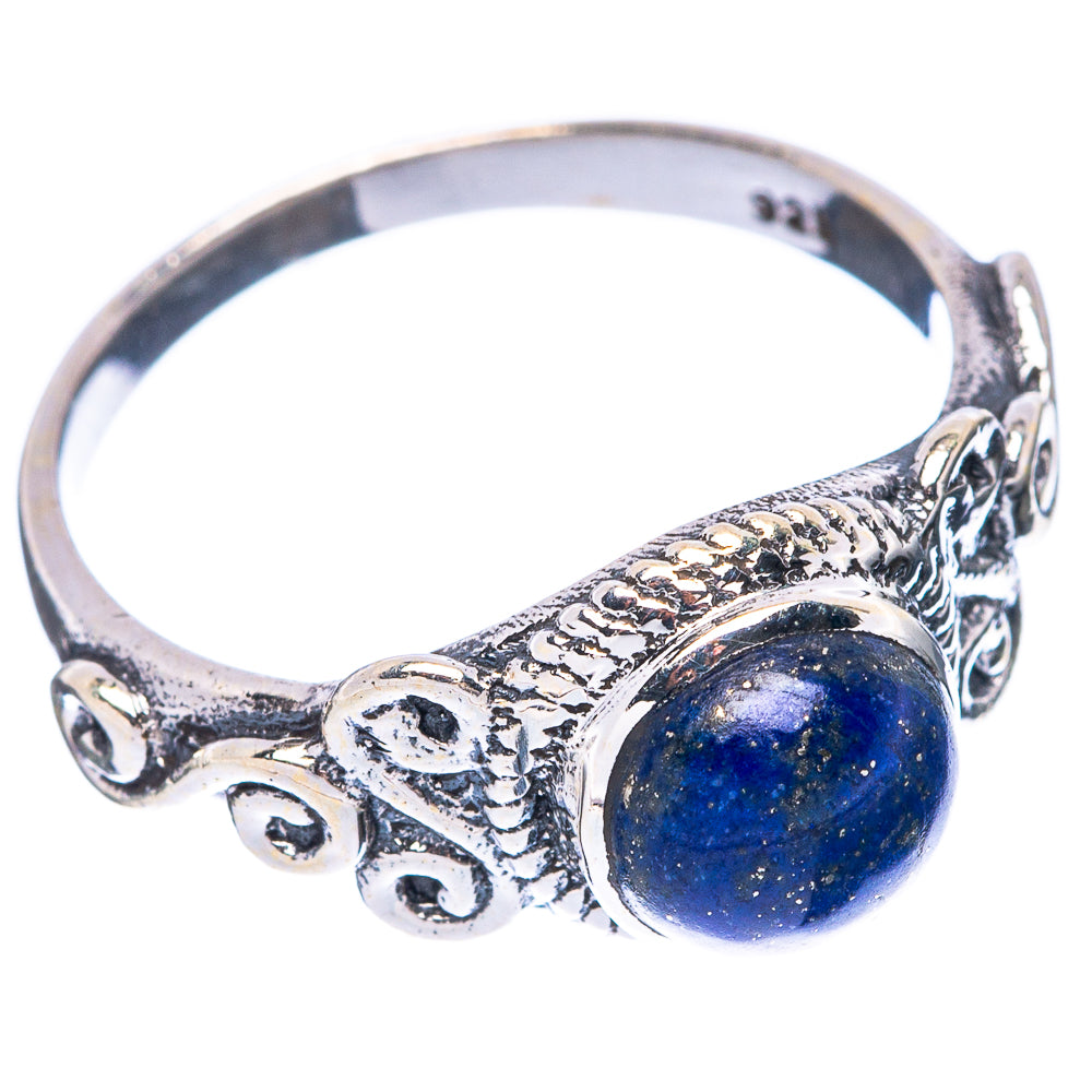 Lapis Lazuli Dainty Ring Size 7.75 (925 Sterling Silver) R5870