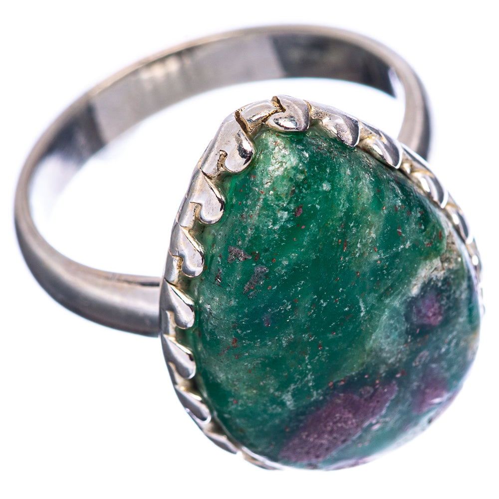 Ruby In Fuchsite Ring Size 6.75 (.925 Sterling Silver)