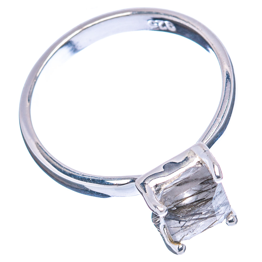 Tourmalinated Quartz Ring Size 6 (.925 Sterling Silver)