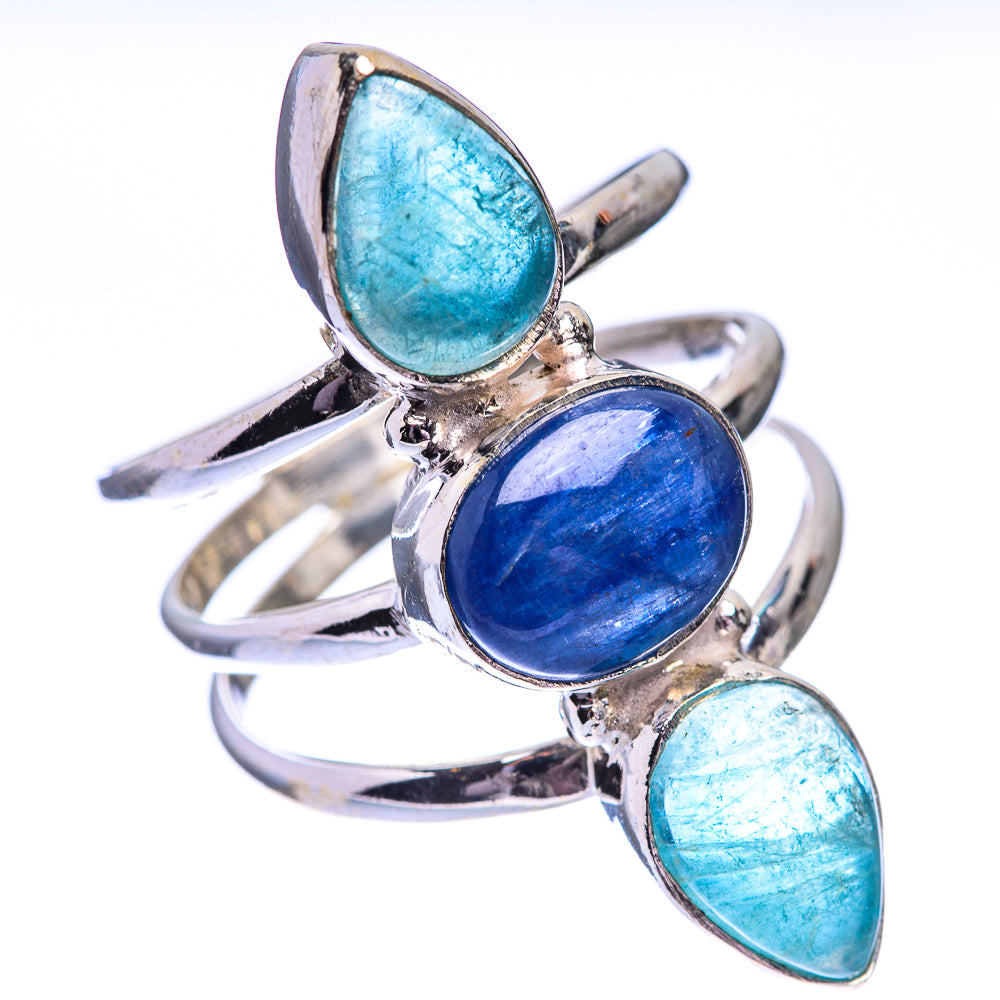Kyanite, Blue Fluorite Ring Size 8.25 (925 Sterling Silver) R140533