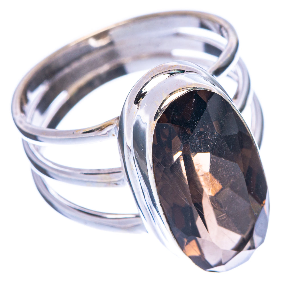 Smoky Quartz Ring Size 7.75 (925 Sterling Silver) R1712