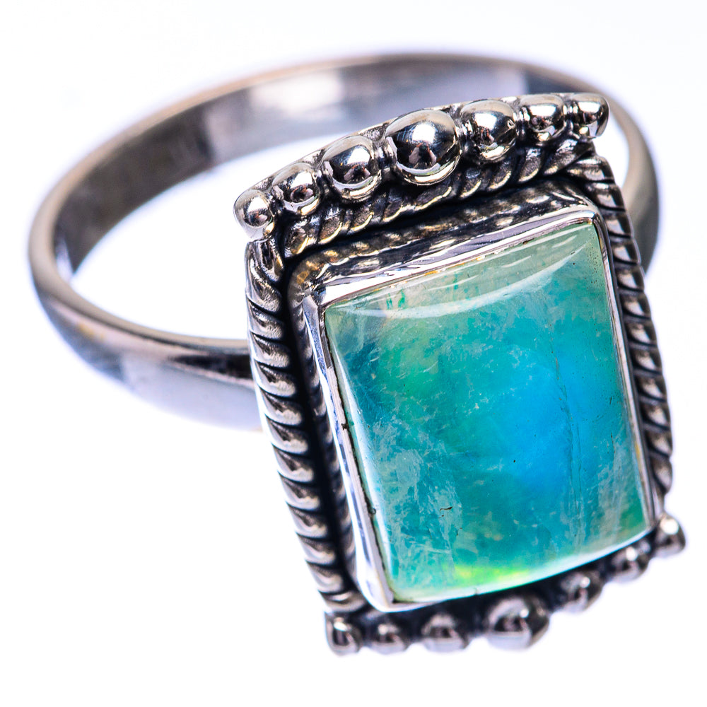 Green Moonstone Ring Size 8.75 (925 Sterling Silver) R140683