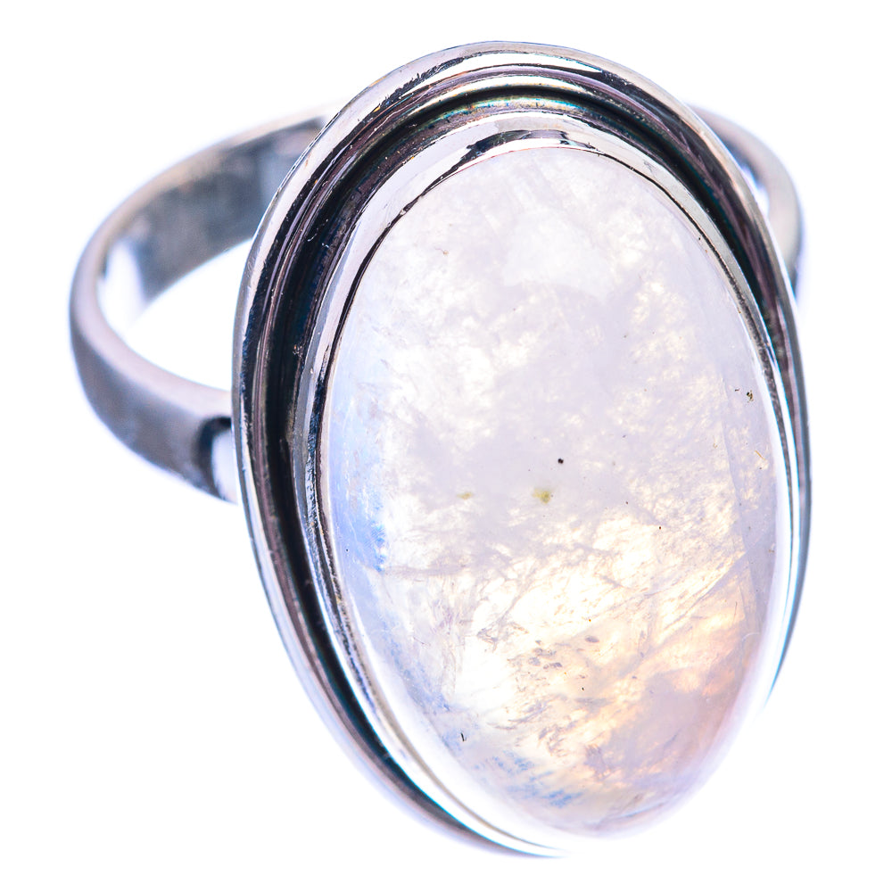 Rainbow Moonstone Ring Size 7.5 (925 Sterling Silver) R142265