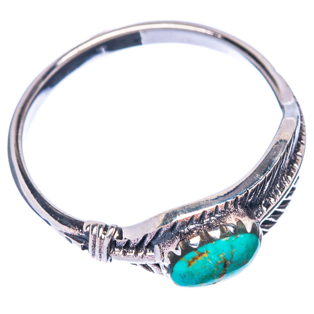 Rare Arizona Turquoise Feather Ring Size 8.75 (925 Sterling Silver) R1441