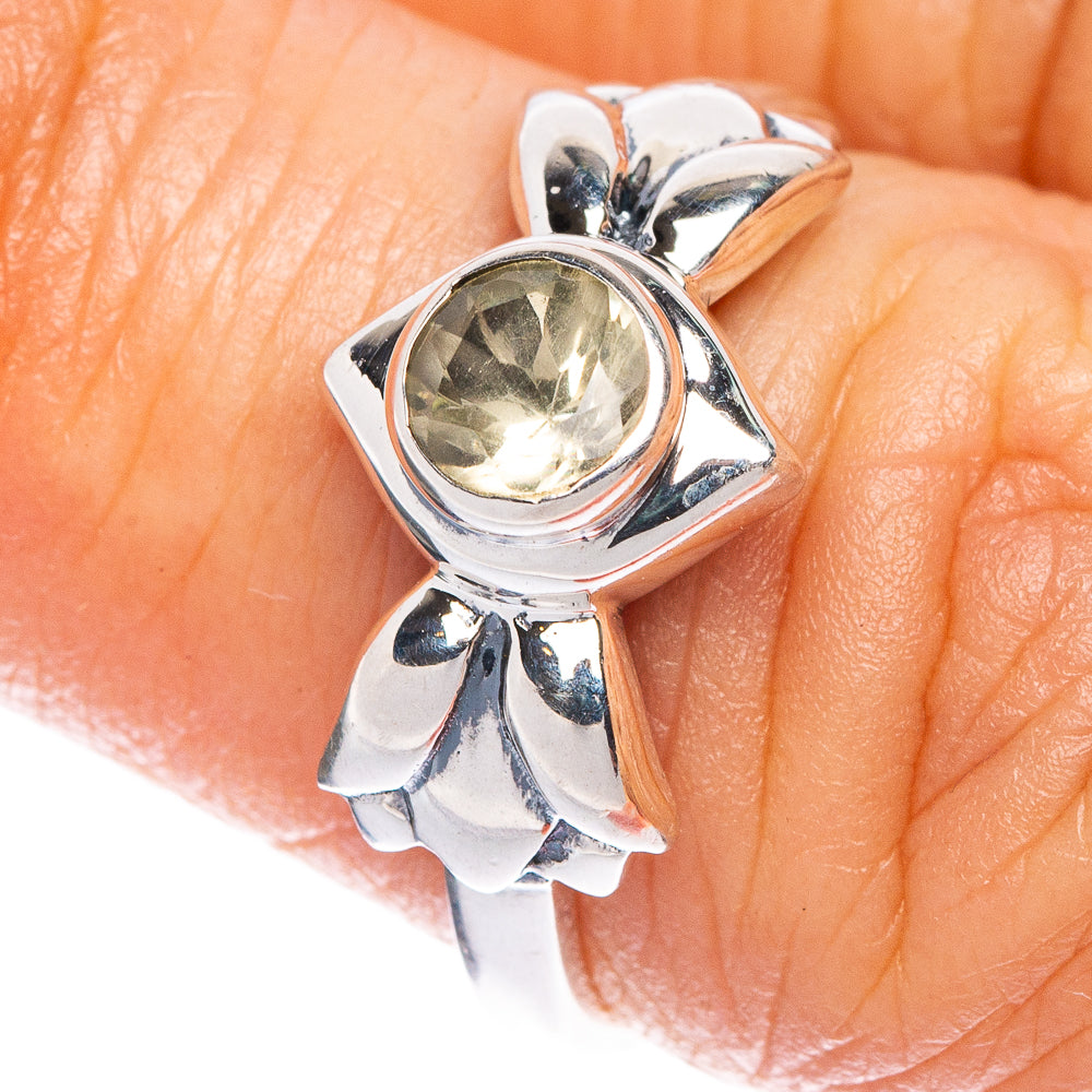 Faceted Citrine Ring Size 6 (925 Sterling Silver) R1054