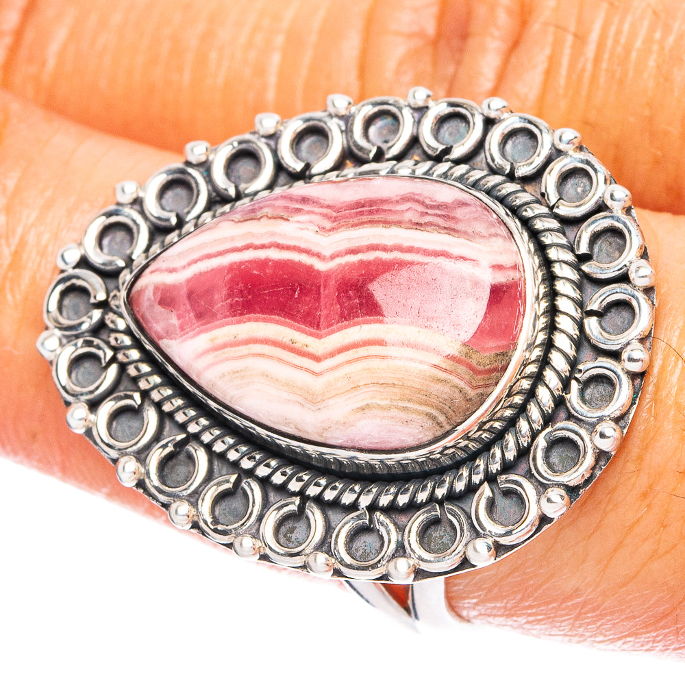 Rhodochrosite 925 Sterling Silver Ring Size 8 (925 Sterling Silver) R6370